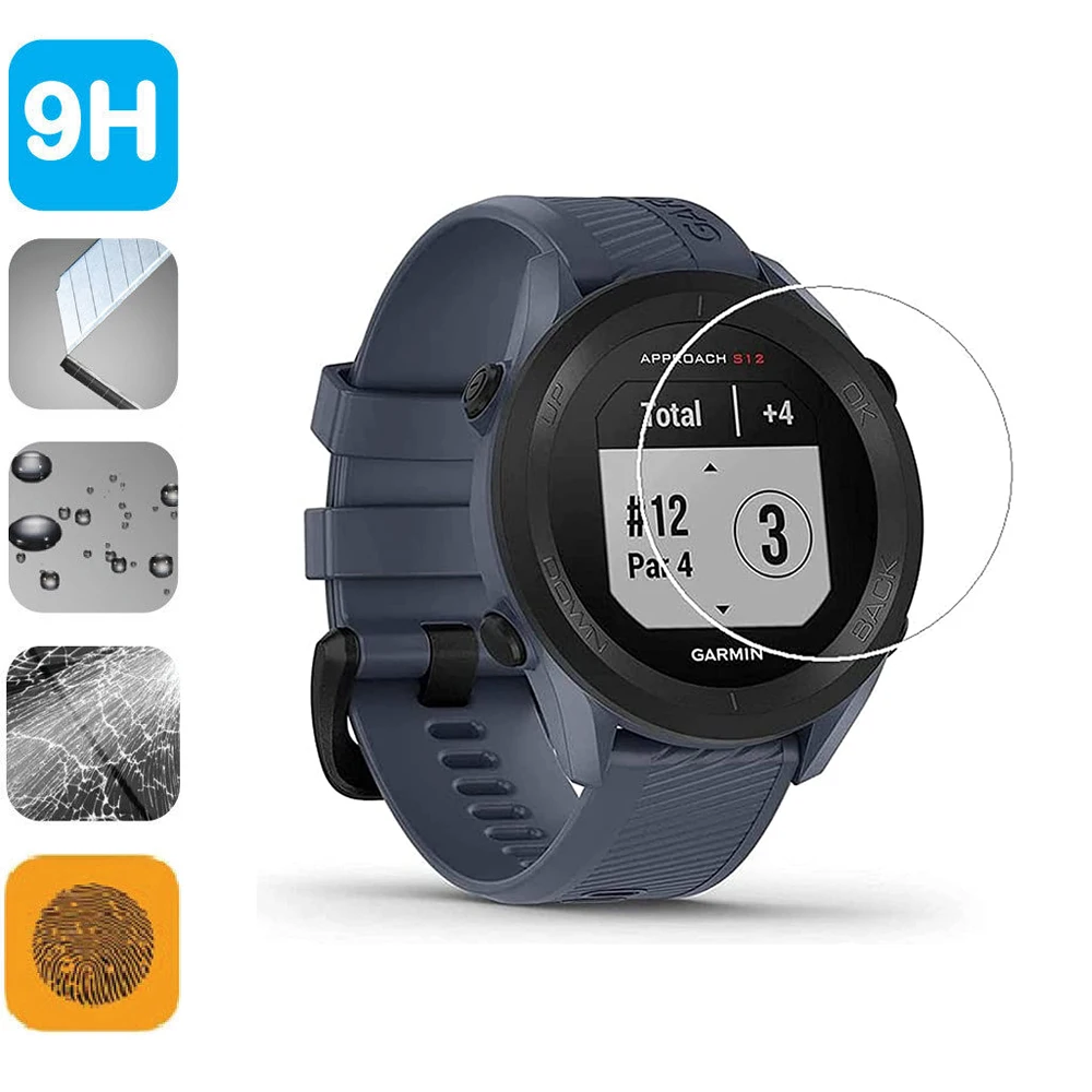 2pcs 9H Tempered Glass Screen Protectors for Garmin Approach S12 Golf Smartwatch Accessories