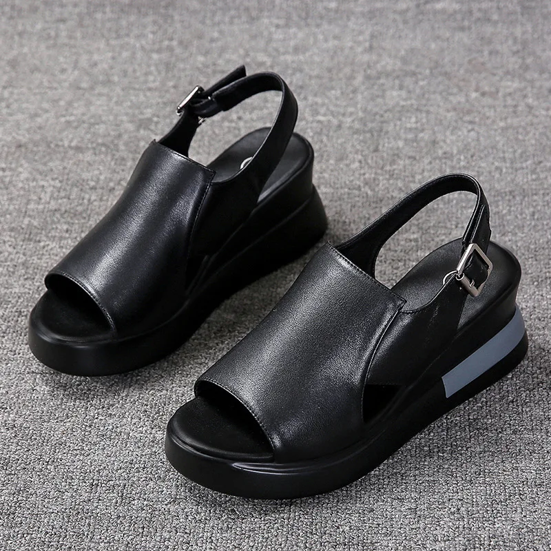 

Fashion Wedges Sandals Women Summer 2022 New Platform Shoes for Women Buckle Strap Casual Sandalias De Tacon Platform Sandals