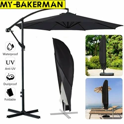 183-280cm Outdoor Patio Umbrella Waterproof Protective Cover with Zipper for Garden Cantilever Parasol Umbrellas Case