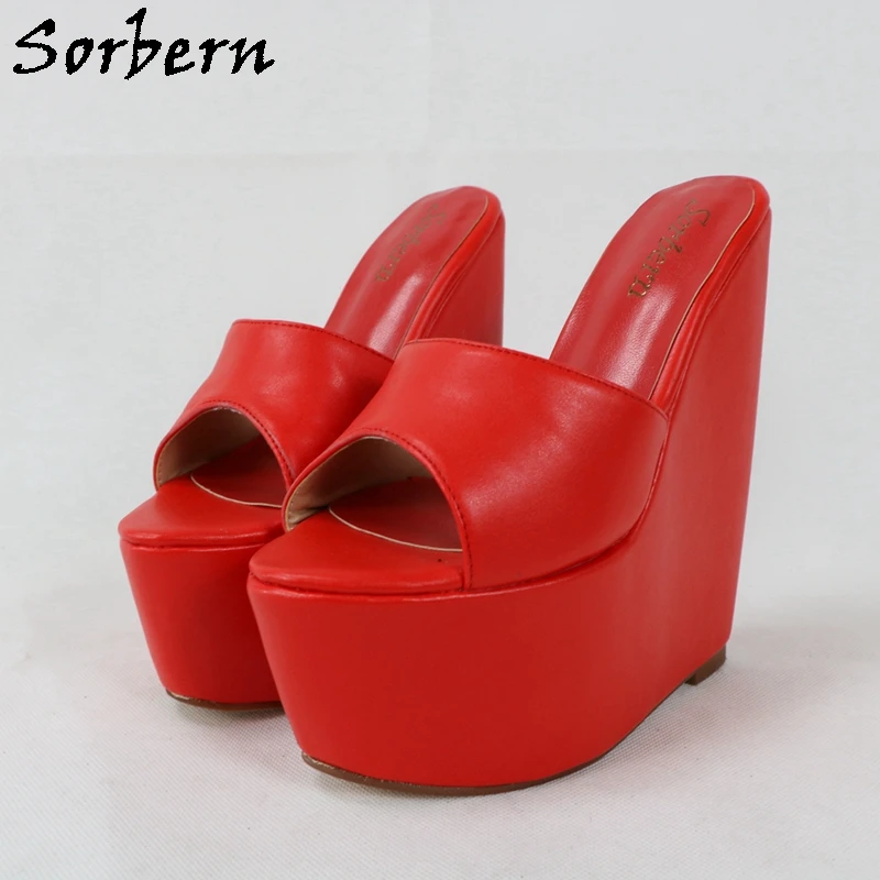 Sorbern czarny Patent kobiety kapcie platformy letnie buty damskie wysokie obcasy muły slajdy damskie sandały 2020 luksusowy projektant