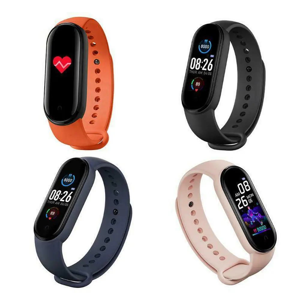 M5 الذكية ووتش الرجال النساء القلب معدل Smartband اللياقة البدنية المقتفي Smartwatch الفرقة 5 الرياضة ووتش الذكية سوار ل IOS الروبوت