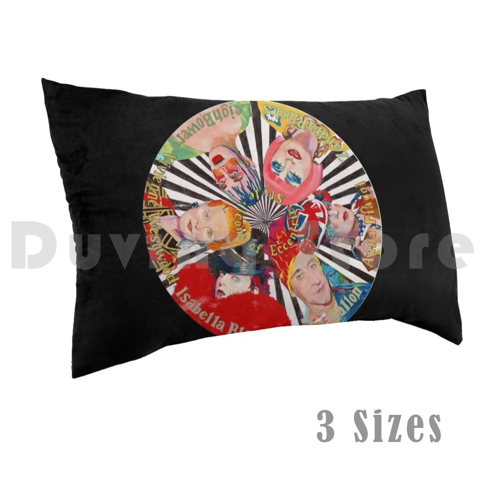 

Icons Of Eccentric StylePillow case Philip Sallon Anna Piaggi Leigh Bowery Isabella Blow Fashion