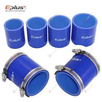 EPLUS Universele Siliconen Slang Slang Rechte Connector Auto Intercooler Turbo Inlaattraject Koppeling Blauw Lengte 76mm Multi Size