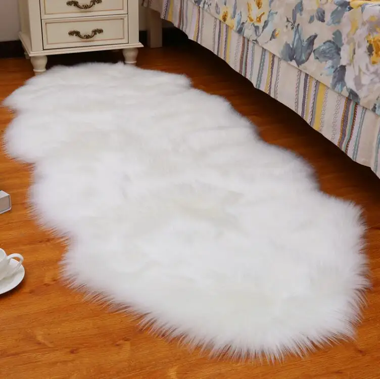 Warm Sheepskin Carpet Faux Carpets Floor Mat Pad Skin Fur Rugs Soft Rugs For Home Living Room Bedroom Floor Mats Faux Fur Carpet