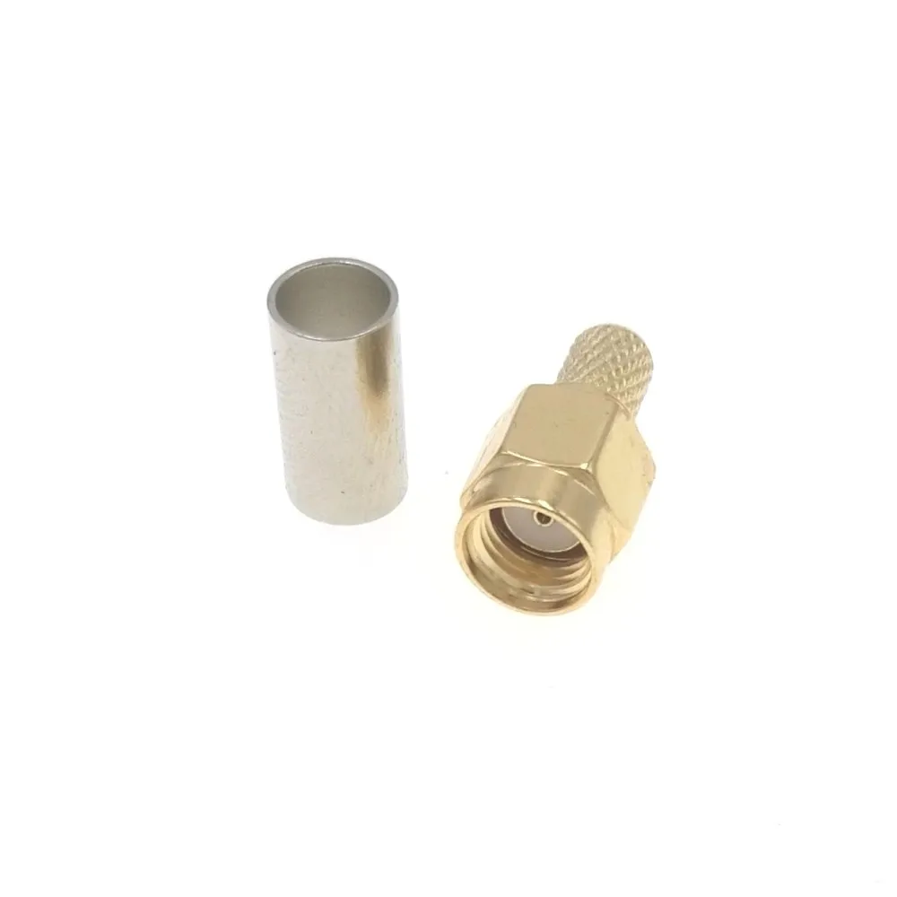 

RP-SMA Male Jack RF SMA Connector for 50-3 RG58 RG142 RG400 LMR195 RG223 Cable