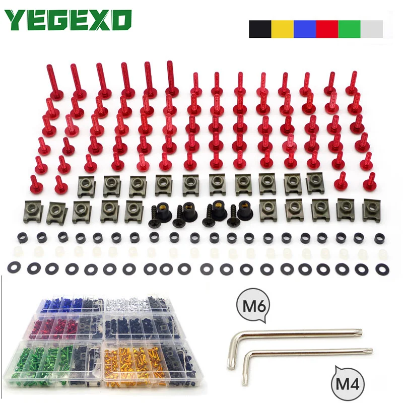 Motorcycle Alloy Fairing Bolts Kit Bodywork Screws Nut for Yamaha yzf600r thundercat nmax 155 yzf600r thundercat yfz 450 banshee