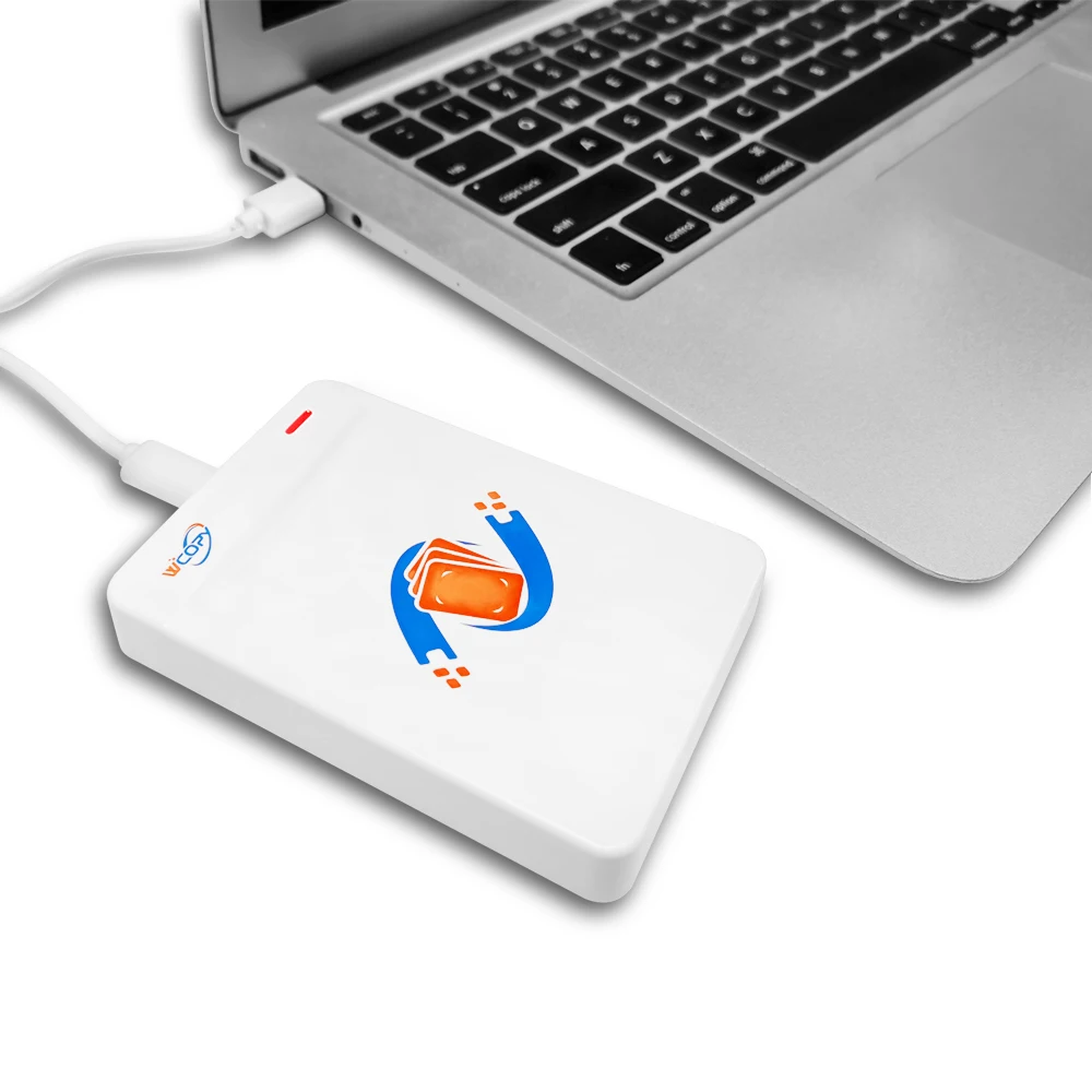 RFID Card Reader Writer ID/IC Duplicator Copier Encrypted Card Decoder with 125KHz/13.56MHz Keyfobs Support NFC Phone/Wristband