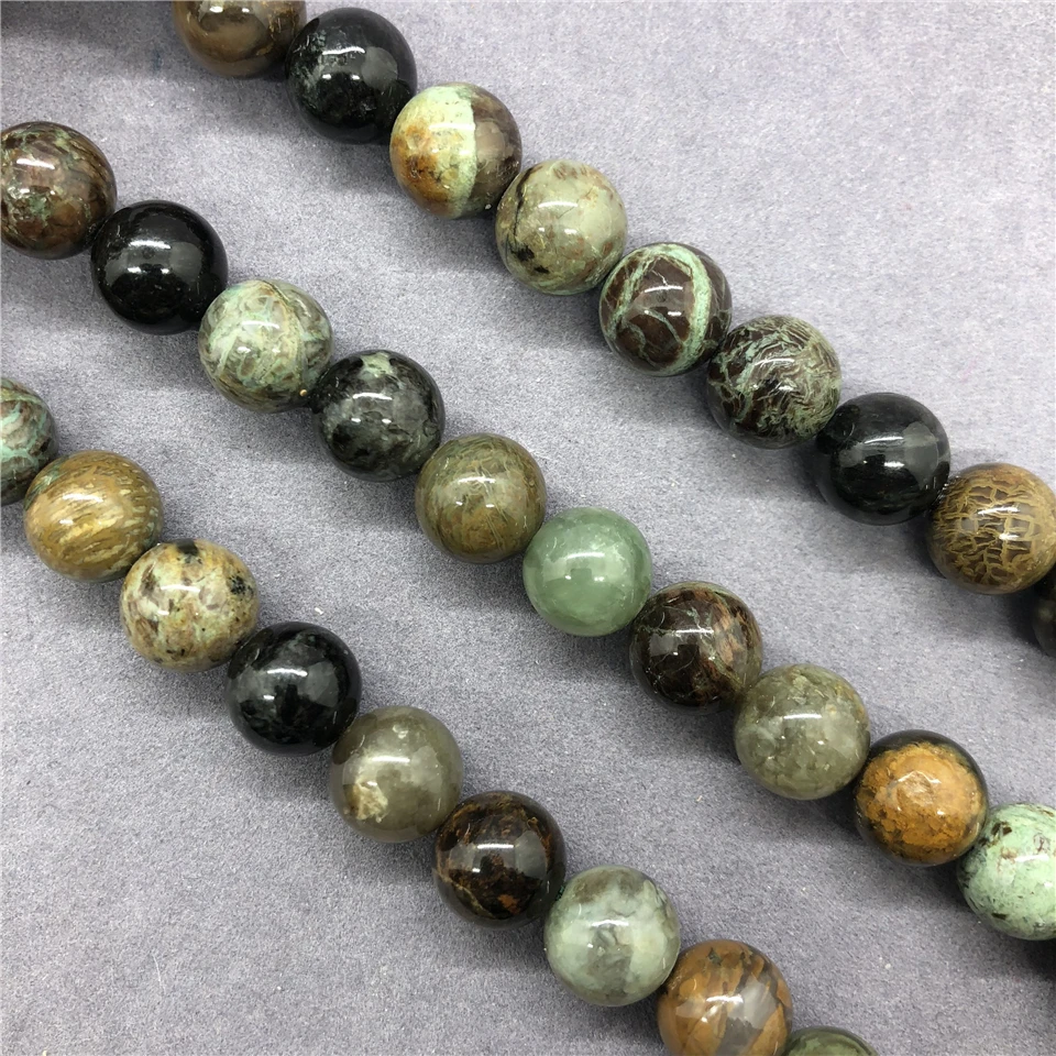 AAA Impression Beads 6/8/10mm Round Natural Snake Skin Stone Gem Diy Accessories