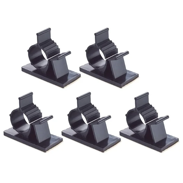 20Pcs Black Adjustable Plastic Cable Clamps Self Adhesive Car Cable Clips Wire Organizer