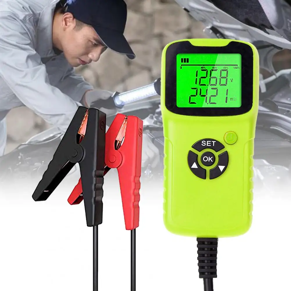 Easy to Read Lightweight Multipurpose Vehicle Battery Analyzer for Automotive Maintenance