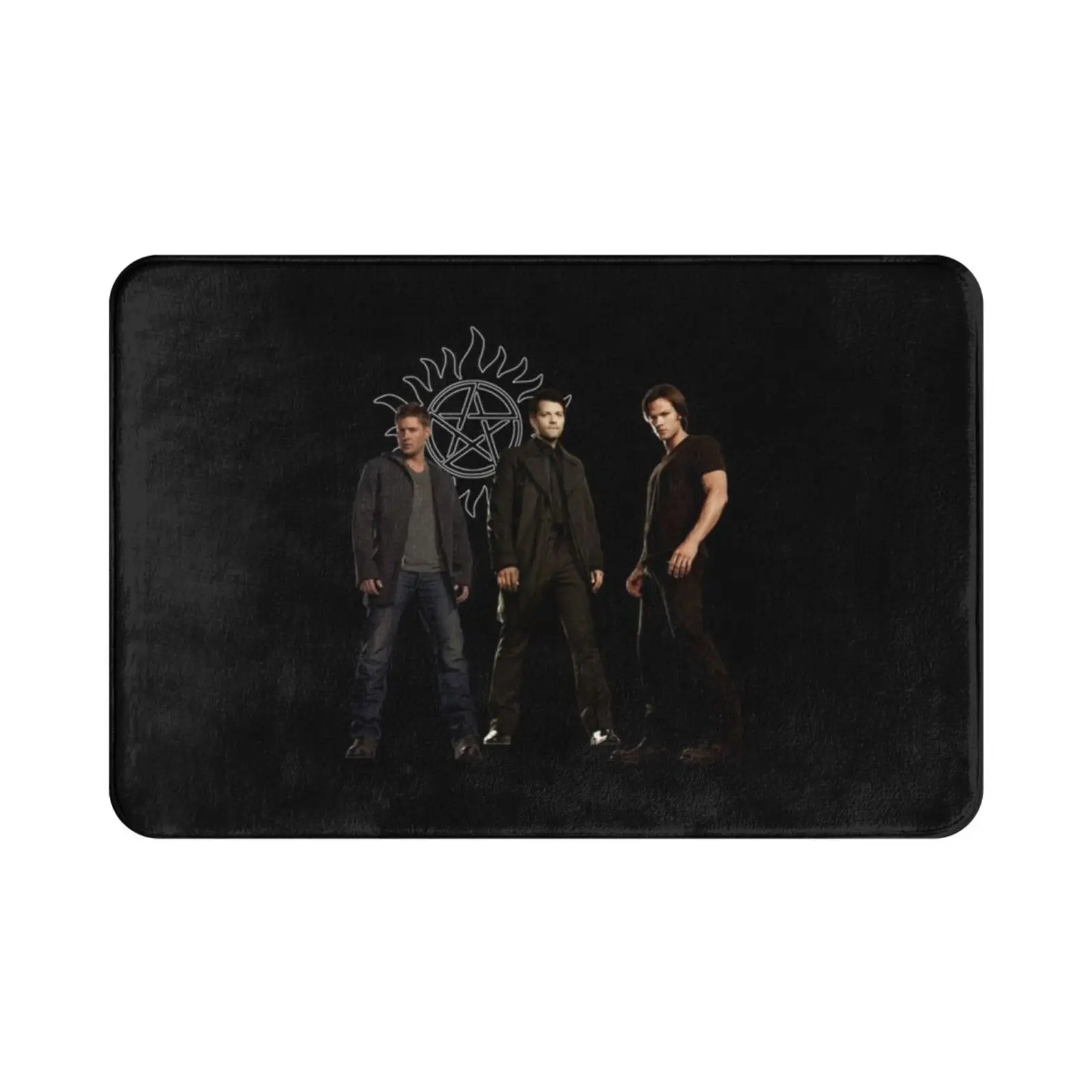 Supernatural Carpet Mat Rug Cushion Soft Supernatural Dean Winchester Sam Winchester Castiel Ackles Padalecki Collins