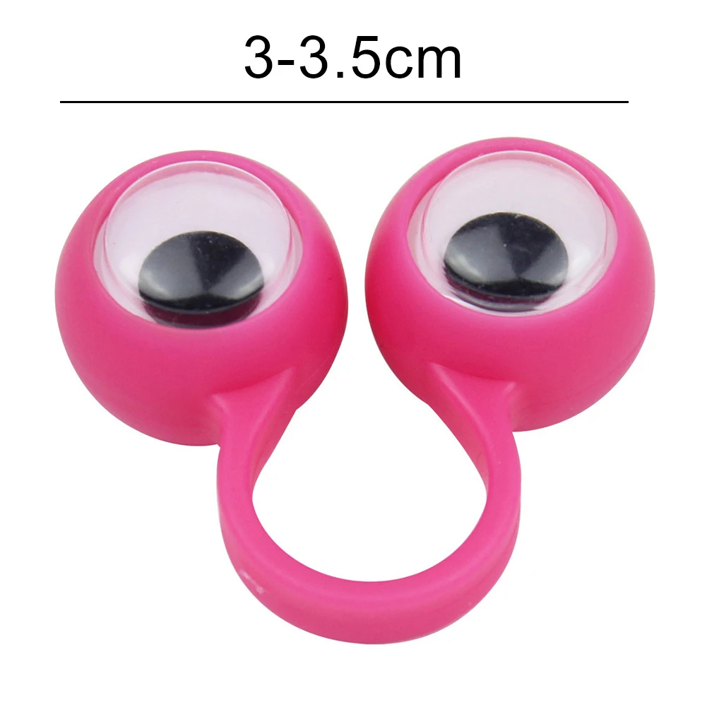 10 Pieces Eye Finger Puppets Plastic Rings with Wiggle Eyes toy Favors for Kids Assorted Colors Gift Toys Pinata Fillers