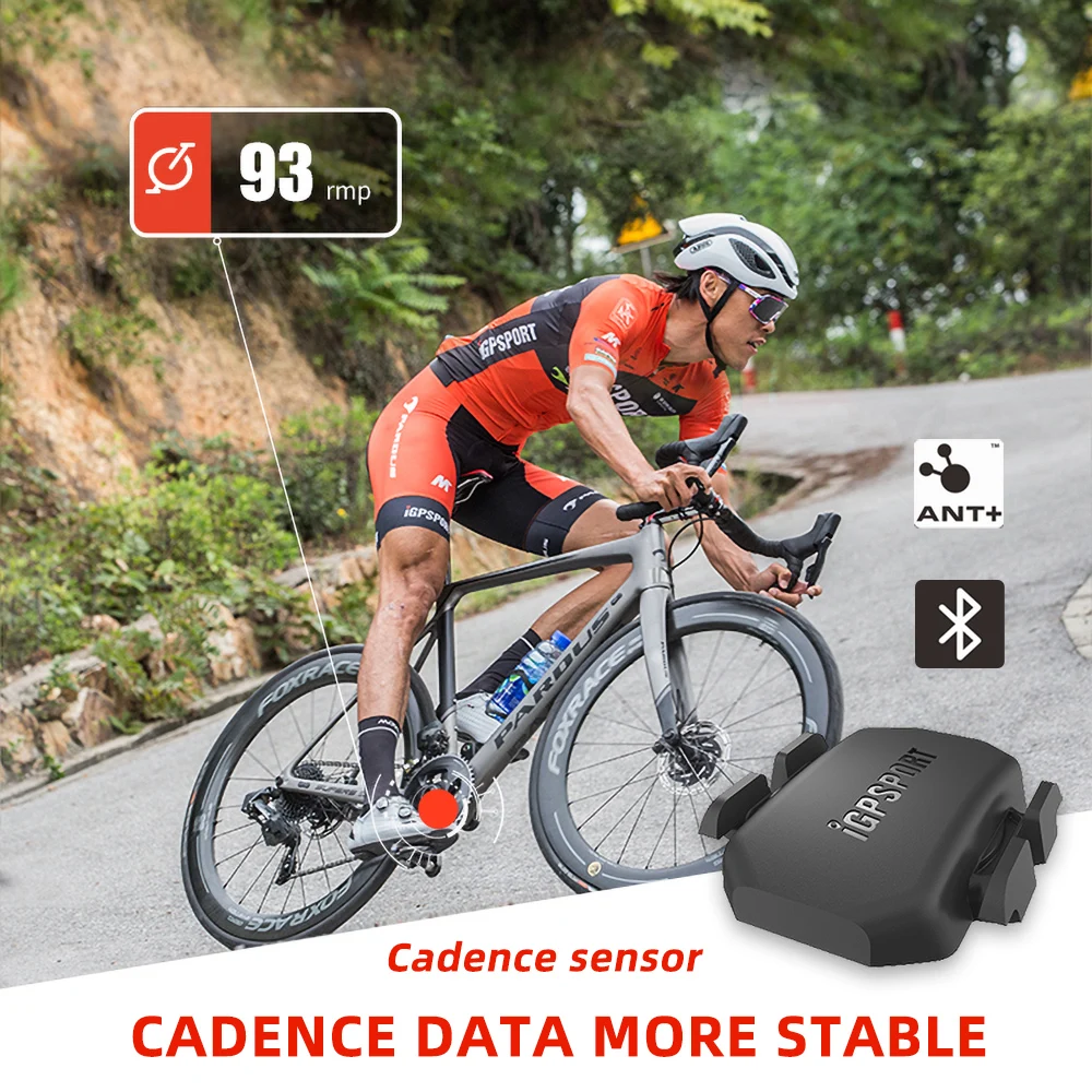 IGPSPORT CAD70 C61 Cadence Sensor SPD70 Speed Sensor Wireless ANT+ Bike Accessories for Bike computer GPS Indoor Sports Training