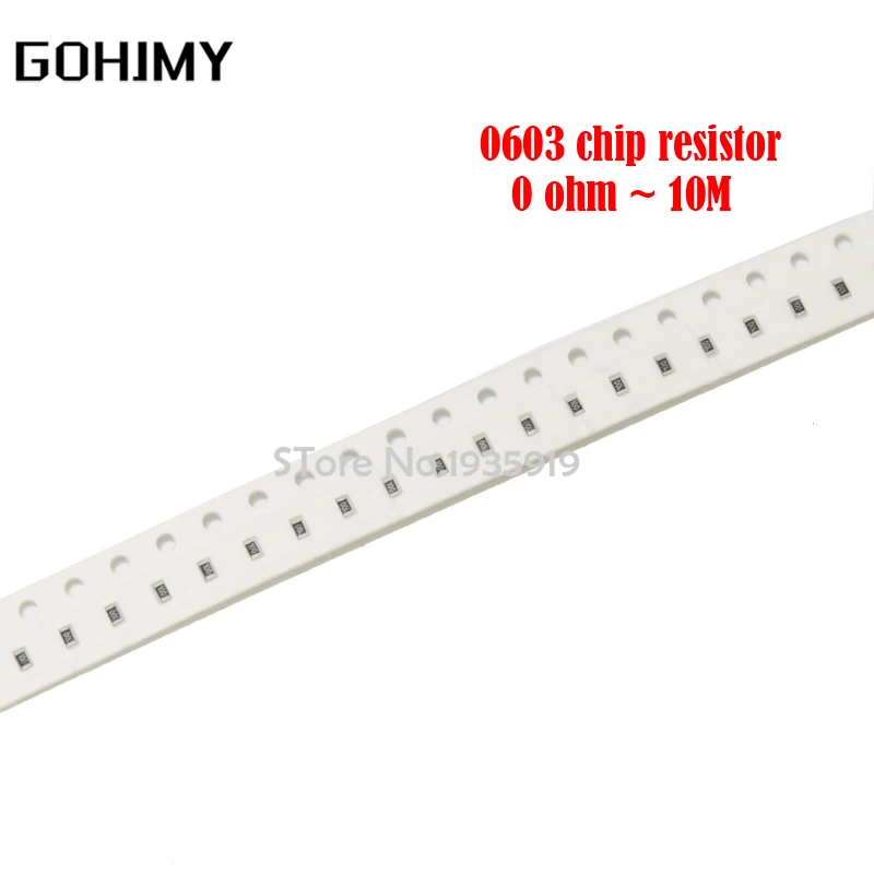 

100pcs 0603 SMD resistor 5% 1/10W 0R ~ 10M 0 1 10 100 150 220 330 ohm 1K 2.2K 10K 20K 100K 1M 0R 1R 10R 100R 150R 220R 330R 470R