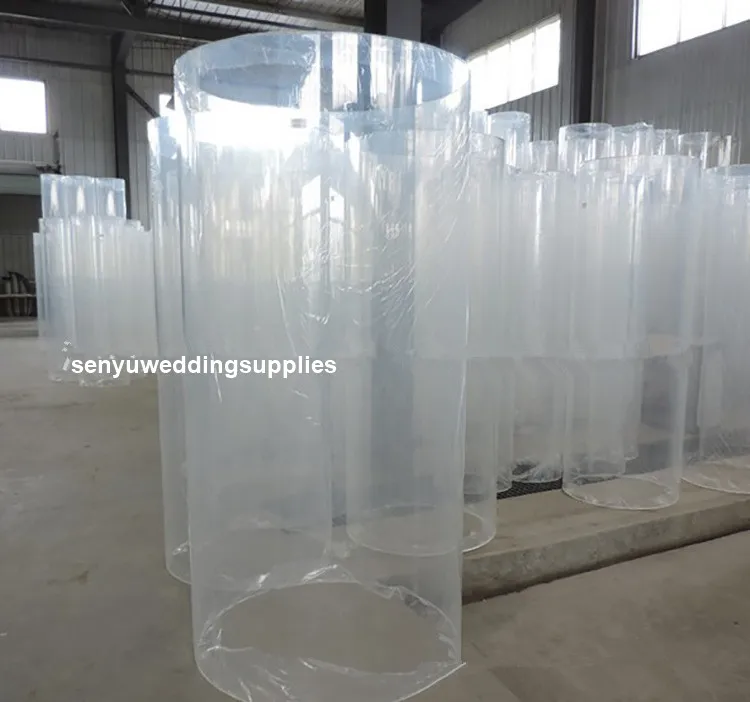 80cm tall )any size can make)Wedding Romantic Clear Acrylic round shape Wedding Table For Baby Shower senyu2091