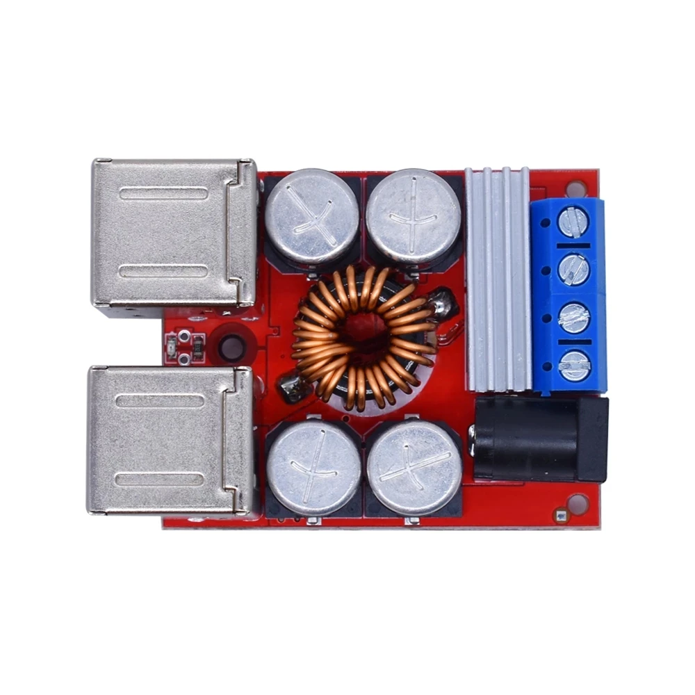 DC-DC Vehicle Charging Board 8V-35V to 5V 8A Power Supply Depressurization Module 4 port USB Output mobile Charger