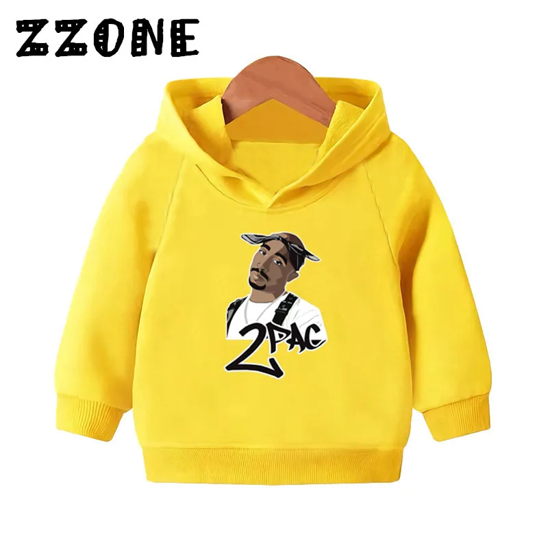 Kids Tupac 2pac Print Hooded Hoodies Children Hip Hop Sweatshirts Baby Pullover Cotton Tops Autumn Girls Boys Clothes,KMT287