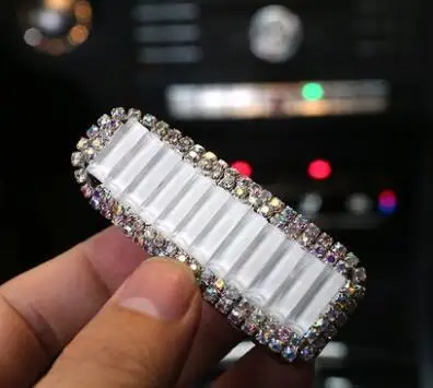 Auto Fastener Clip Rhinestone Diamond Car Sun Visor Glasses Sunglasses folder Ticket Receipt Card Clip Storage Holder Accessorie