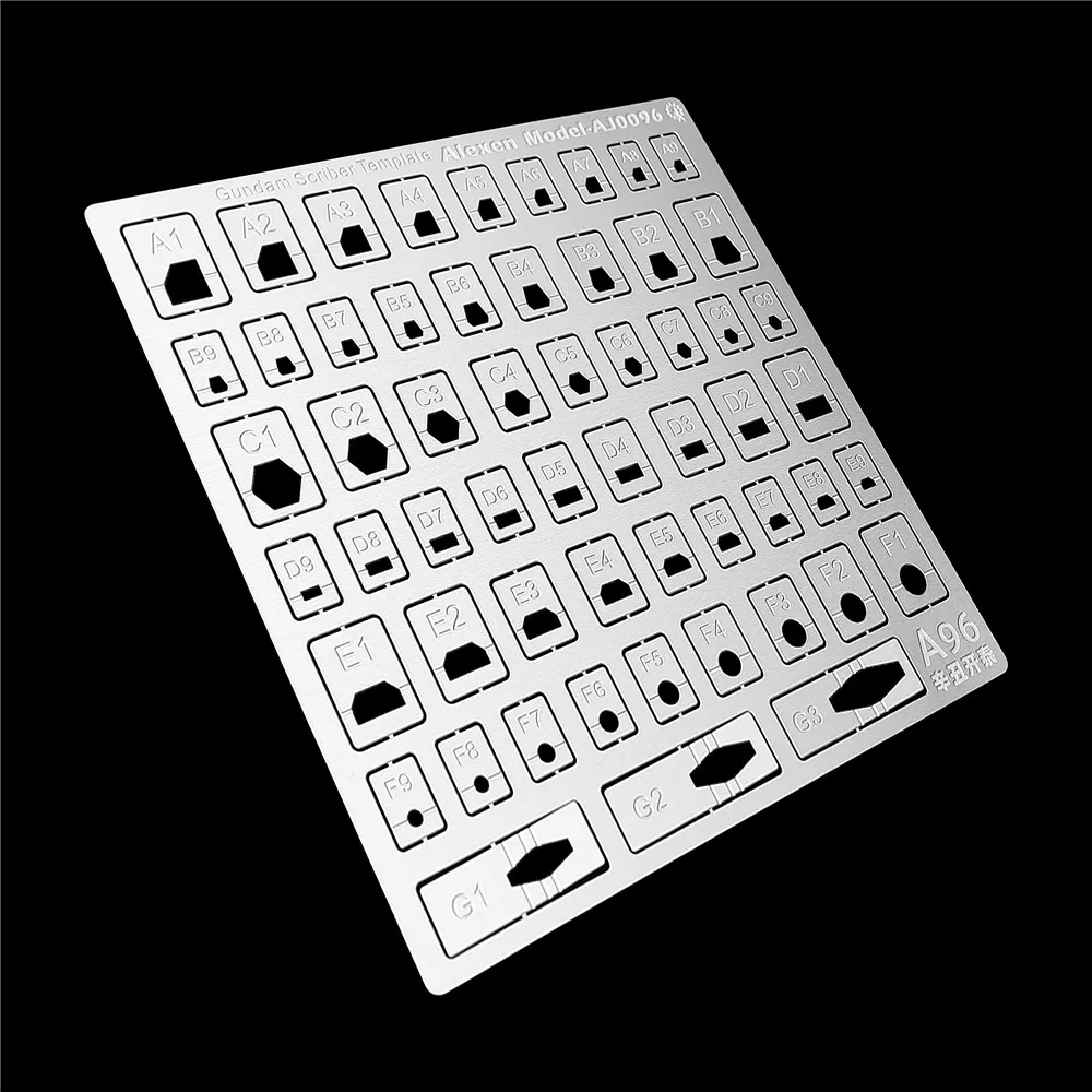 Alexen AJ0096/AJ0097 건담 모델 취미 공예용 평면 및 접이식 스크라이빙 눈금자, 스크라이버 템플릿 도구