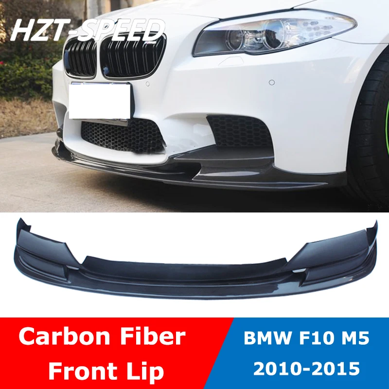 F10 3D Style Carbon Fiber Front Shovel Bumper Lip Diffuser For BMW 5 Series F18 523li 525i 528i 530i 535i Modify M5 2010-2015