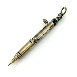 Outdoors Writing Tools EDC Mini Pocket Pen Handmade Skull Brass Bolt Ballpoint Pen