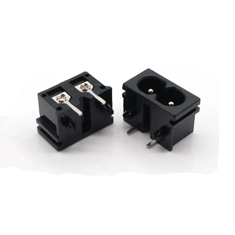 10pcs AC-019 AC Power Socket Jack Outlet Connector 8-Shaped For Charging Interface 2pin