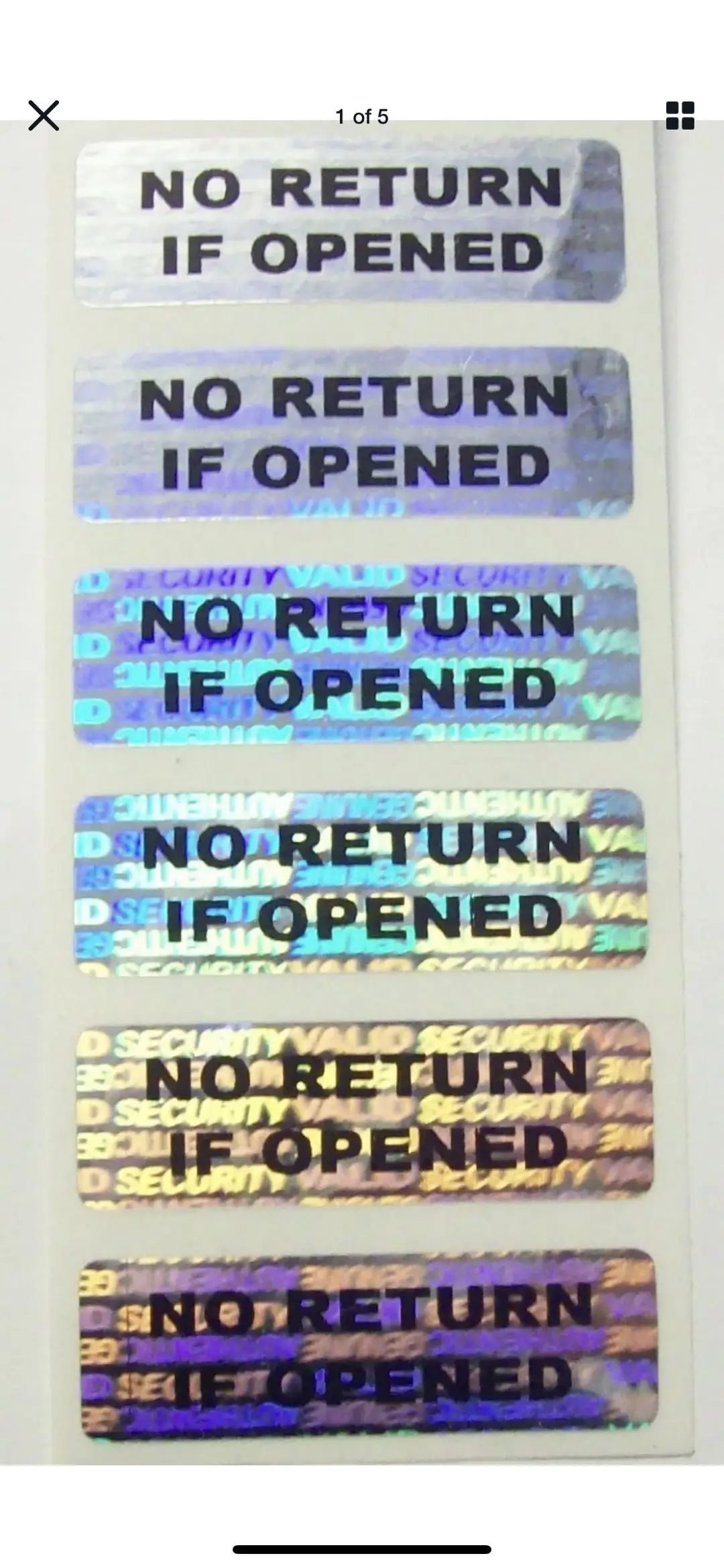 White color printing 3D hologram sticker printable hologram sticker