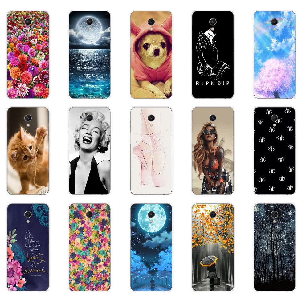 For Meizu M6S M6 Note Case Soft TPU Silicon Back Cover For Meizu M6 Note Case M6S Rose Print Phone Case Coque Para