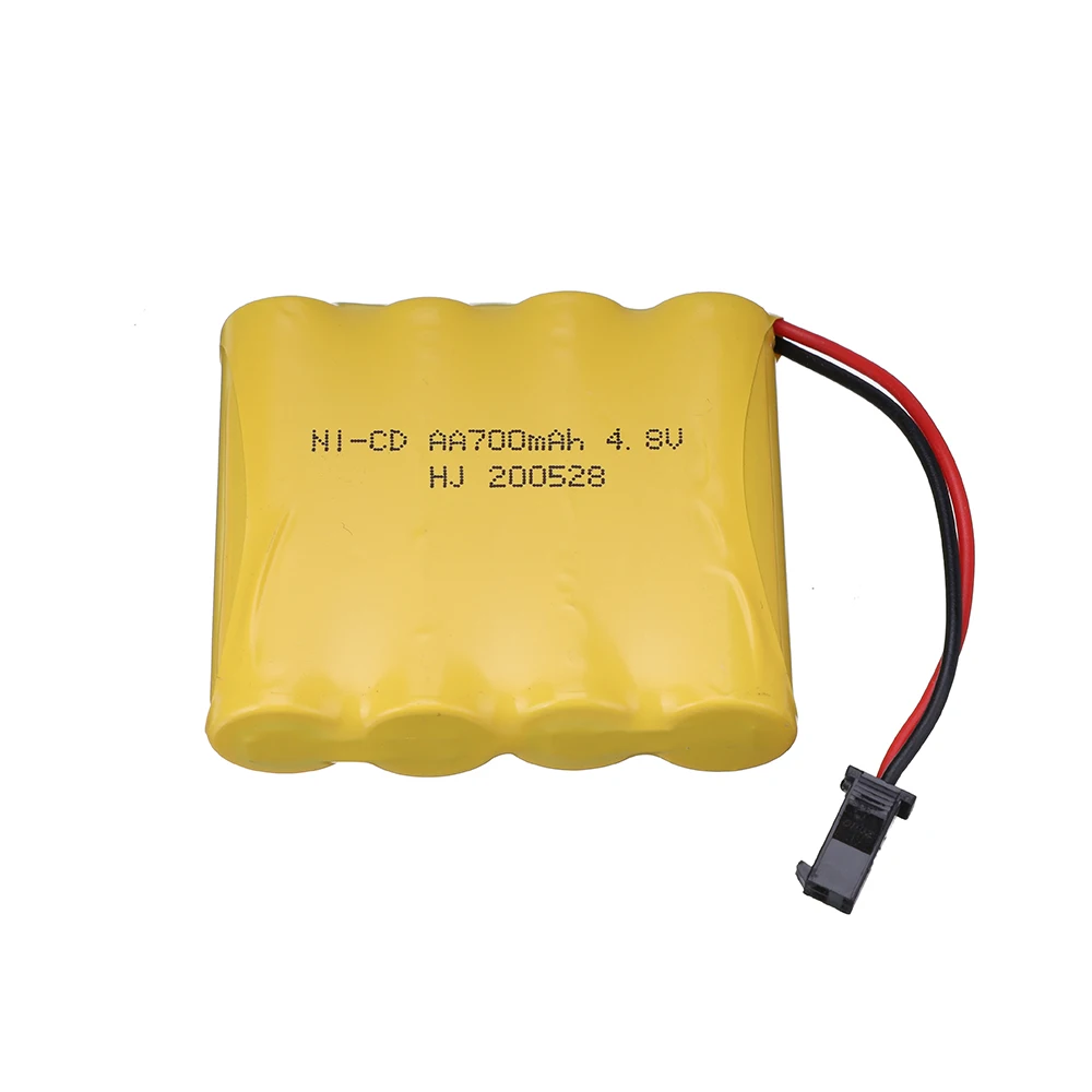 Ni-cd 4 * aa充電式バッテリーパック,4.8 v,700mah,リモコン玩具,車,トラック,タンク,ニッケル水素4.8ボルト,バッテリーSM-2P