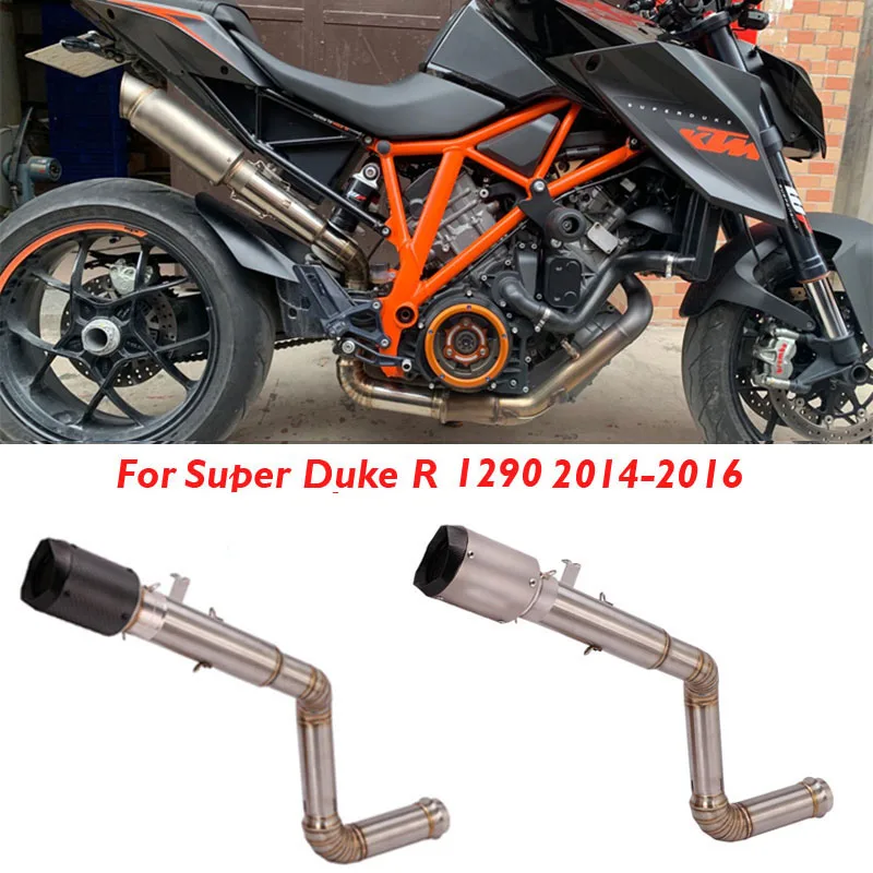 

Motorcycle Exhaust System 60.5mm Exhaust Pipe Tip Silencer Muffler Tip Connector Tube for KTM 1290 Super Duke R 2014 2015 2016