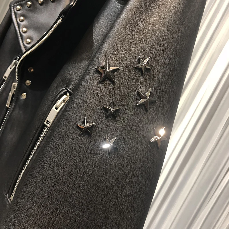 جديد 2021 ملابس جلدية أصلية SLP للنساء جاكيت جلد الغنم قاطرة معطف للمشاهير