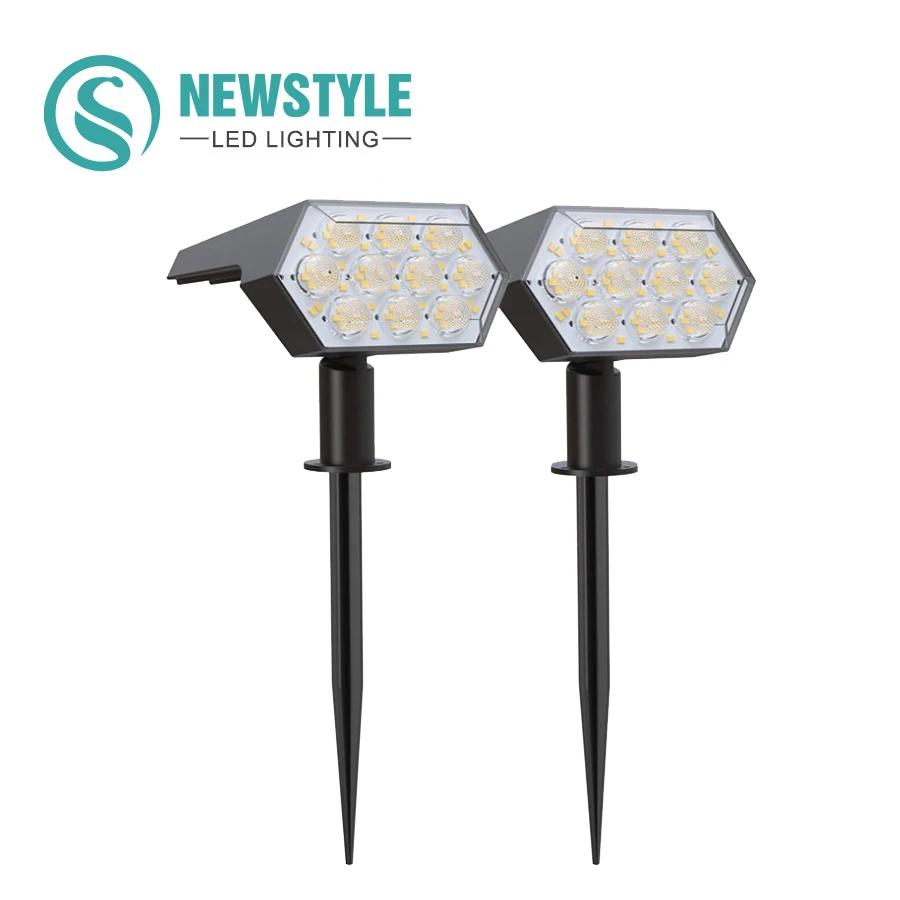 Luces LED solares para exteriores, focos de paisaje, 92 LED ajustables, decoración de jardín, lámpara blanca cálida IP65, 108