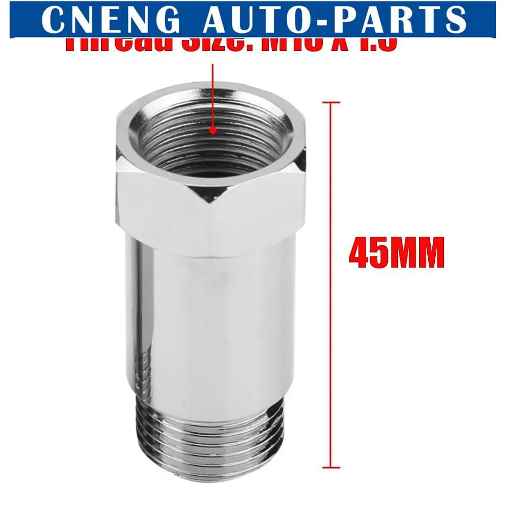 

Car Oxygen O2 45mm Sensor Adapter CEL Fix Check Engine Light Eliminator M18*1.5 Extender Adapter Fitting Eliminator Test Pipe