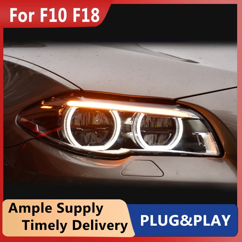 2PCS LED Head Lamps For BMW F10 F18 All LED Headlights 2010-2016 535i 530i 525i 520i M5 LED DRL Headlight Auto Accessories