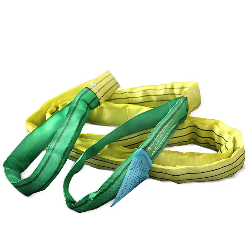 HQ SS01 1-5 TON Heavy Duty Soft Round Endless Polyester Crane Lifting Webbing Sling Belt