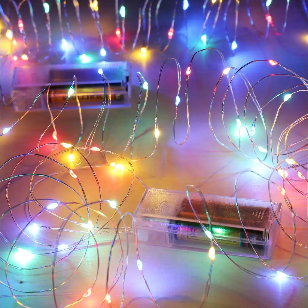 4PCS 2m 3m 10m Copper Wire Battery Box Garland LED Wedding Decoration Home Decor Fairy Lights for Party Decoration String Light