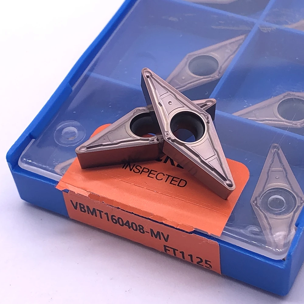 Inserto de carburo RCKLCY VBMT160408 MV FT1125, herramienta de torneado, cortador de fresado, corte CNC para acero inoxidable, 10 Uds.