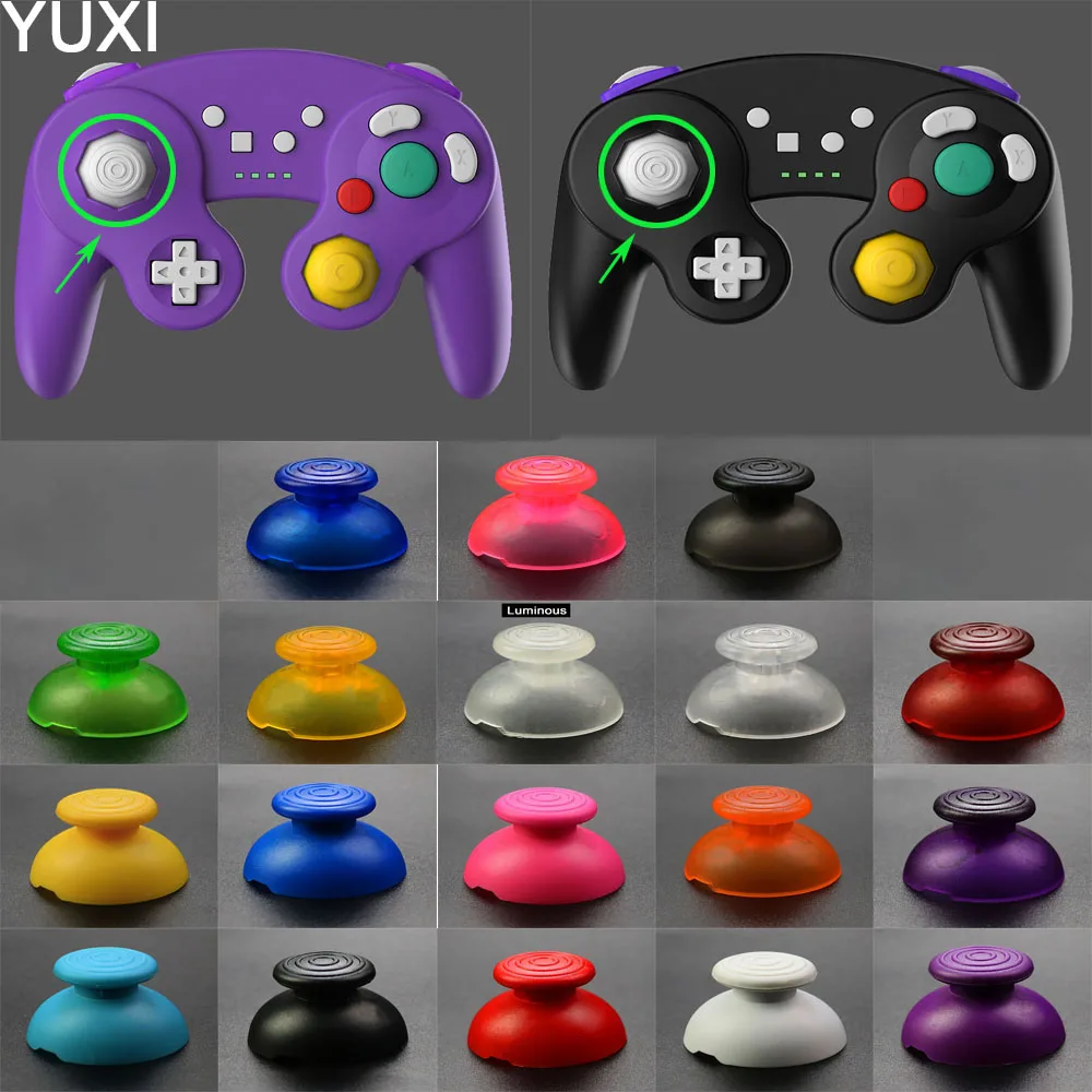 

YUXI 1pcs For Nintend Gamecube NGC GC Controller Thumbsticks Analog Caps Joystick Thumb Stick Cap Replacement