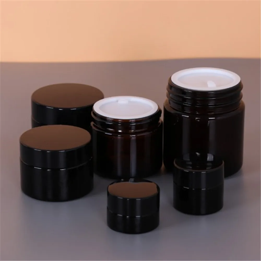 1Pcs  Cosmetic Jar 20/30/50/100g Plastic Lids Empty Cream Bottle Nail Art Eyeshadow Makeup Container  Pot Travel Box