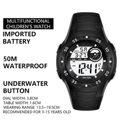 UTHAI – montre électronique BK52 pour enfants, alarme étanche, lumineuse, Led, sport, multifonction, pour étudiants