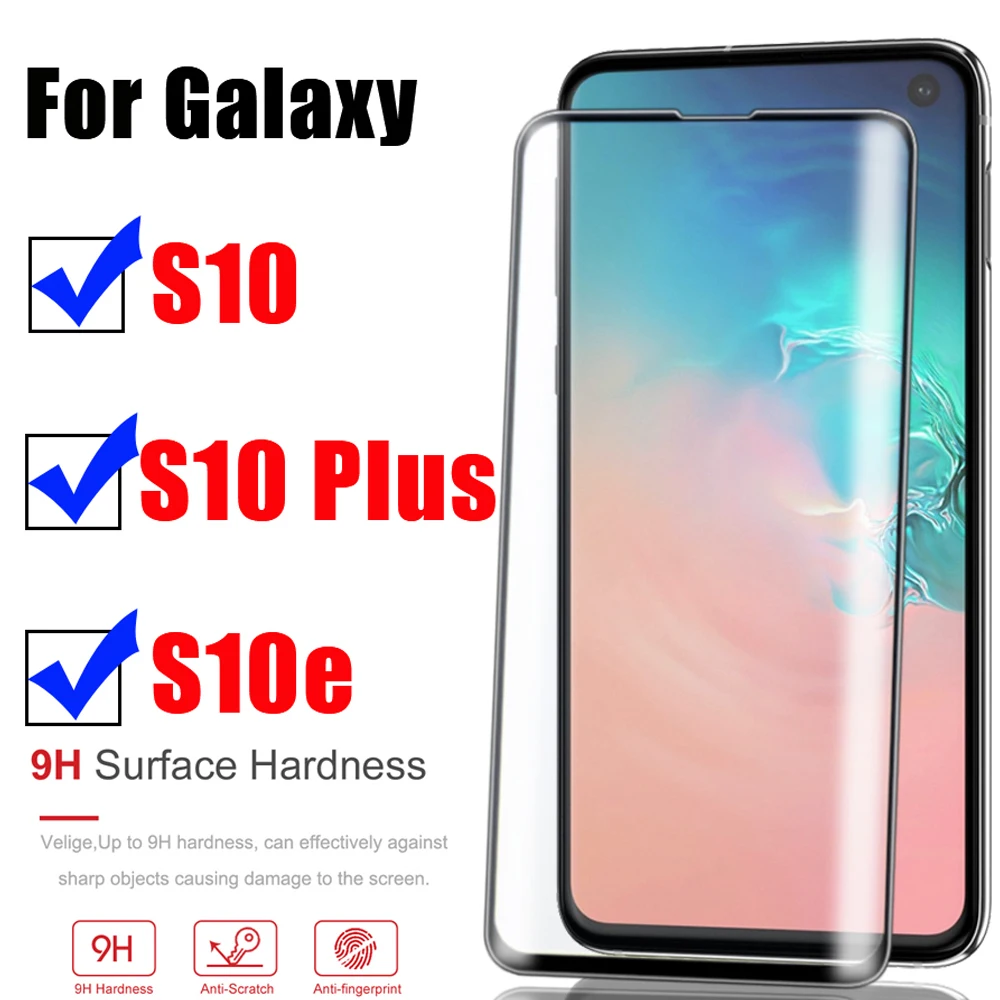full cover for samsung galaxy s10e s10 plus lite tempered glass protective film phone screen protector on the glass smartphone