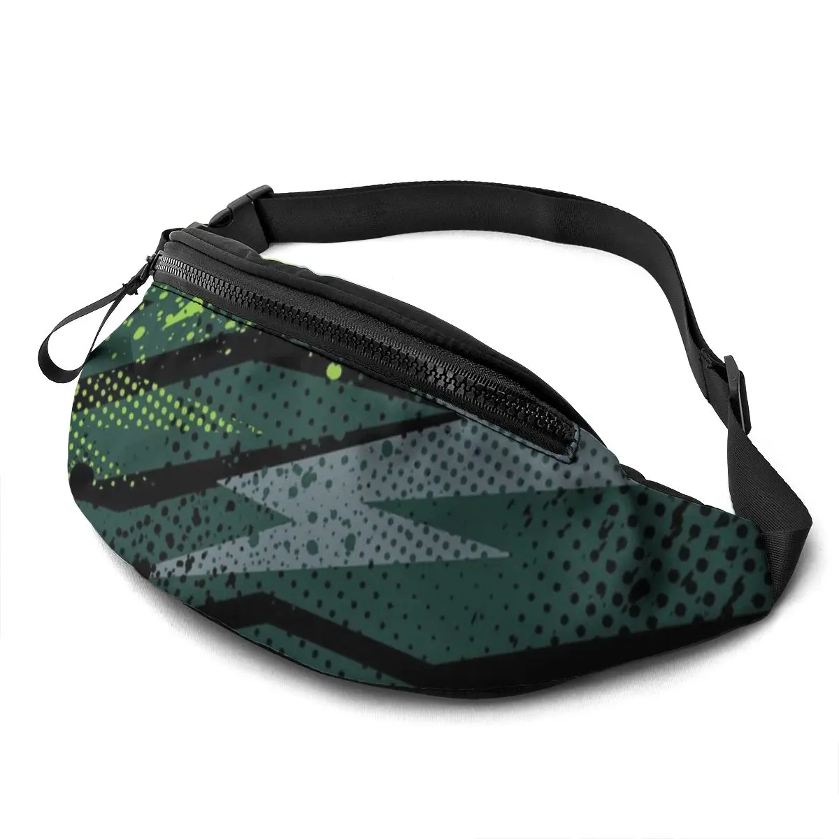 Lightning Pattern Waist Bag Outdoor Trend Running Bag Men's Breast Package Running Headphones Breast Running BagMobile Phone Bag