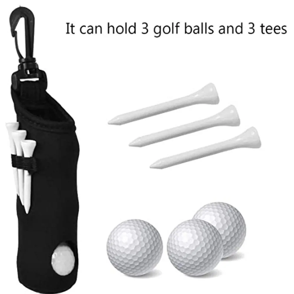 1 Stücke Golfbälle Tragetasche Golfballhalter Golftasche Golf Tee Tragetasche für 3 Bälle 3 GOLF-Tees