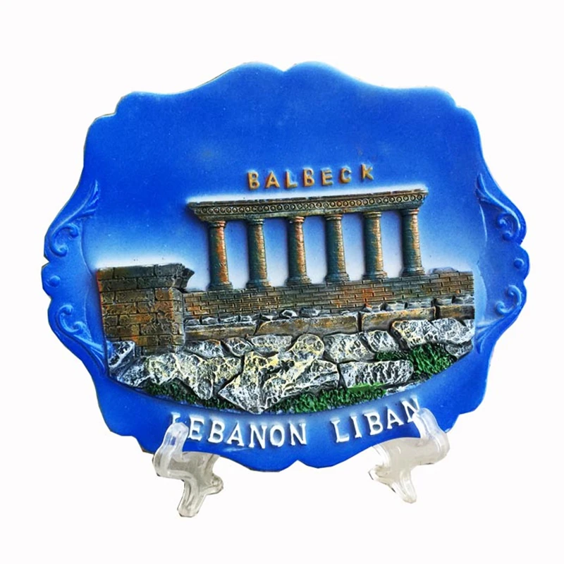 Hand-painted Creative Ancient Ruins of Baalbek, Lebanon Ornaments Resin Crafts Tourism Souvenirs Gift Collection Home Decor