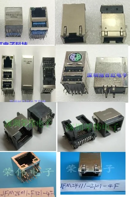 1PCS RJ45 network port Connector  KB+USB  Y92JB-AWJ1-AE1-0R1609008AA      RUZ-161A01GA 1549bbb
