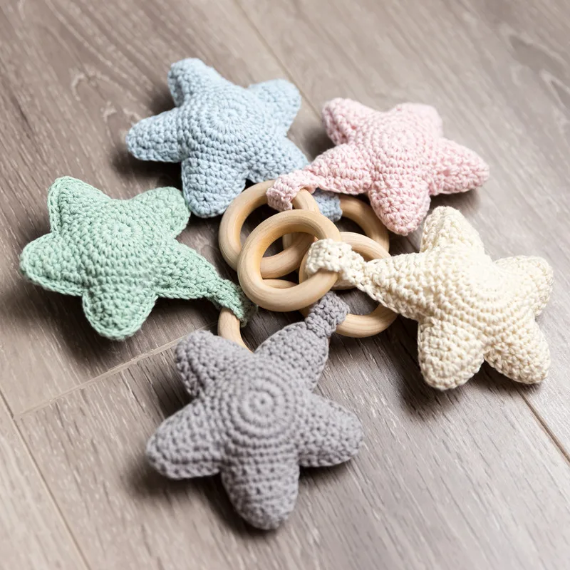 Amigurumi เด็ก Rattle โครเชต์ Unicorn Bell Handmade Montessori ของเล่นการ์ตูนการศึกษา Rattles ของเล่นเด็ก1Pc Let 'S Make