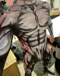 New Silver Cosplay Costume 3D Printed Spandex Zentai Silver suit Halloween Costume Muscle Shade Custom Made Costume without Mask