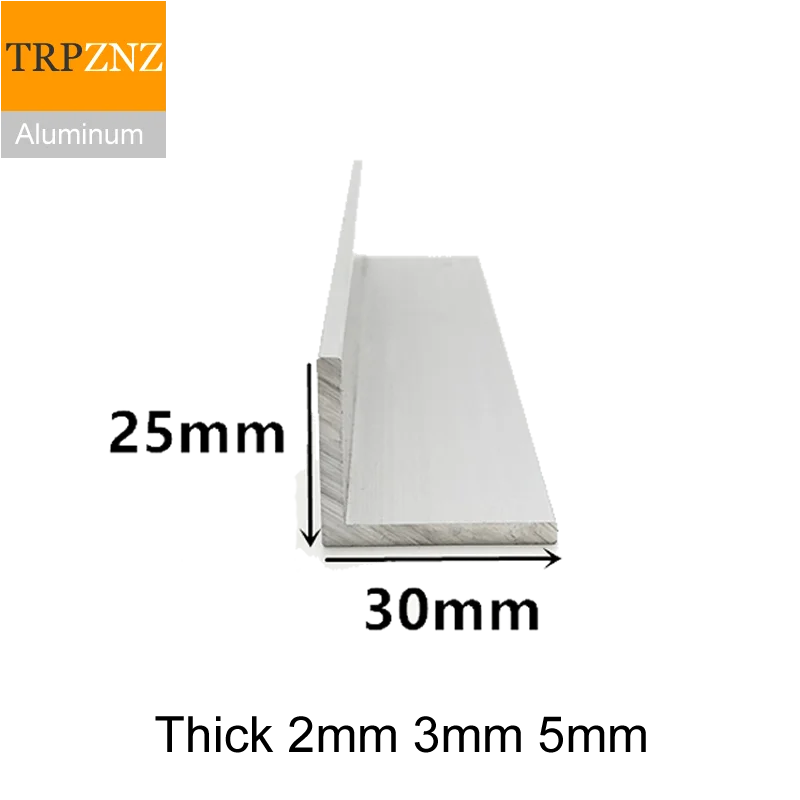 25x30mm,thick 2mm3mm5mm,6063 Right  Angle aluminum,L-shaped aluminum alloy,Aluminum edging triangle profile,Decoration Materials