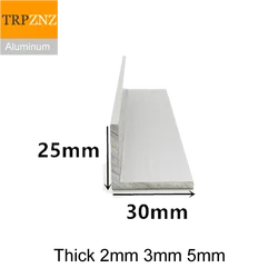 25x30mm,thick 2mm3mm5mm,6063 Right  Angle aluminum,L-shaped aluminum alloy,Aluminum edging triangle profile,Decoration Materials