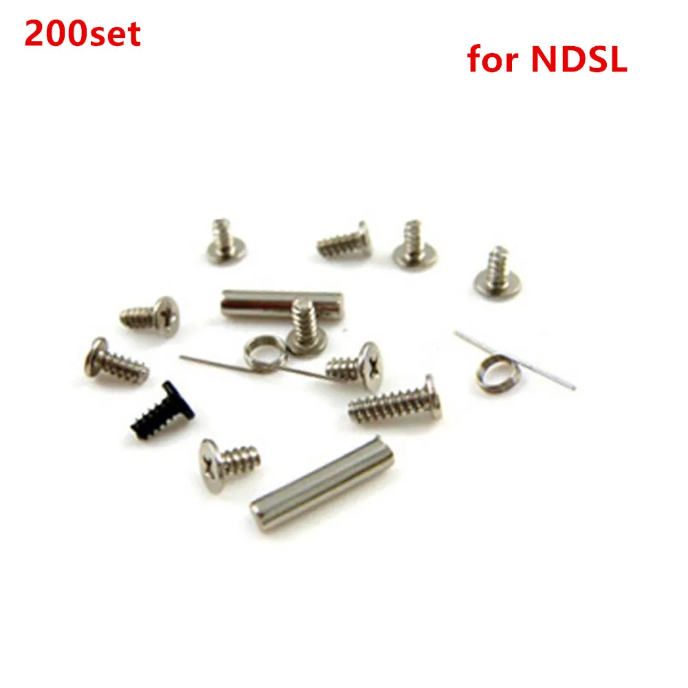 200set Brand New Screws + L R Springs + Strut Small Metal Fittings Full Kit for Nintend NDSLite